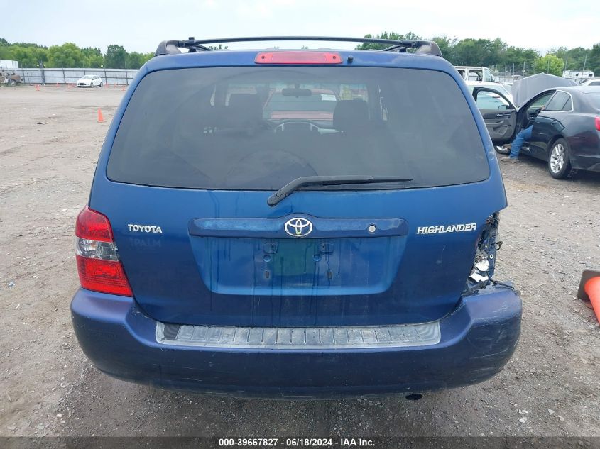 2006 Toyota Highlander VIN: JTEGD21A060149258 Lot: 39667827