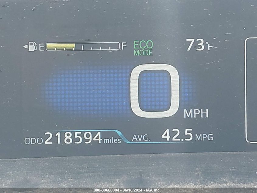 2017 Toyota Prius Four VIN: JTDKARFU6H3036676 Lot: 39668004