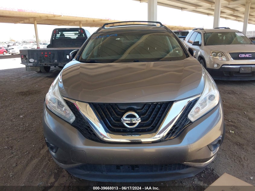 2016 Nissan Murano Sv VIN: 5N1AZ2MG0GN125313 Lot: 39668013