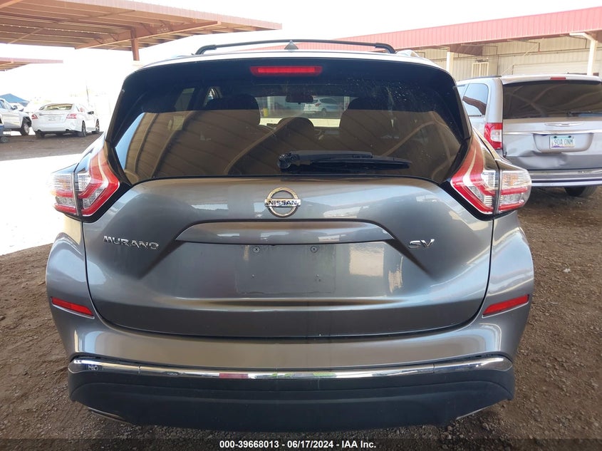 2016 Nissan Murano Sv VIN: 5N1AZ2MG0GN125313 Lot: 39668013