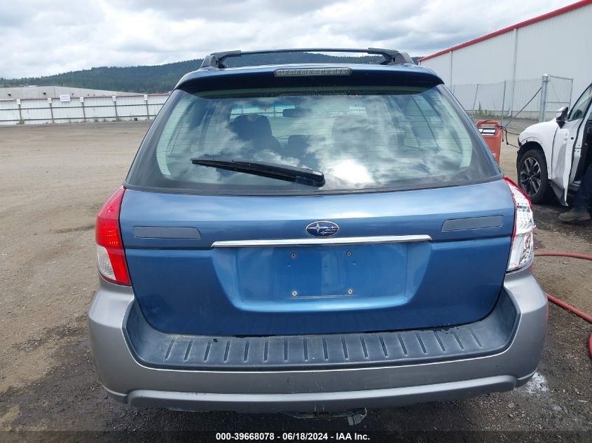 2009 Subaru Outback 2.5I VIN: 4S4BP61C197336580 Lot: 39668078