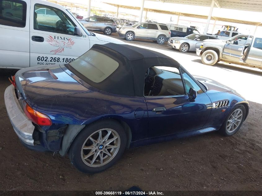 1997 BMW Z3 1.9L Roadster VIN: 4USCH7320VLE05130 Lot: 39668119