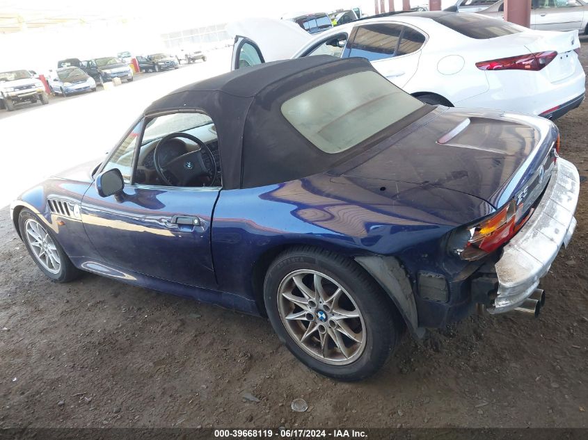 1997 BMW Z3 1.9L Roadster VIN: 4USCH7320VLE05130 Lot: 39668119