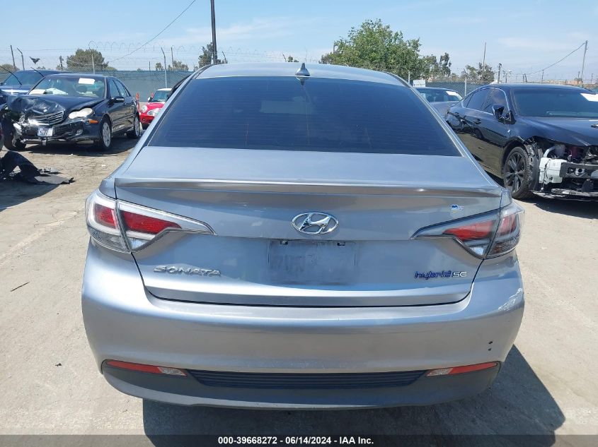 2016 Hyundai Sonata Hybrid Se VIN: KMHE24L16GA040272 Lot: 39668272