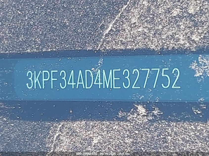 2021 Kia Forte Gt-Line VIN: 3KPF34AD4ME327752 Lot: 39668370