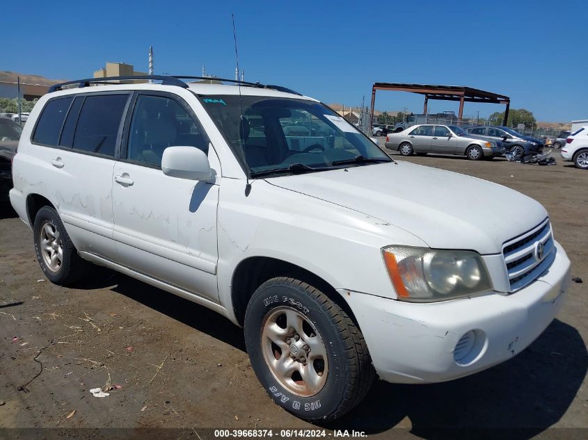 2002 Toyota Highlander V6 VIN: JTEGF21A620045653 Lot: 39668374