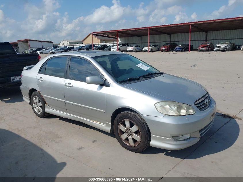 2003 Toyota Corolla S VIN: 2T1BR38E93C100656 Lot: 39668395