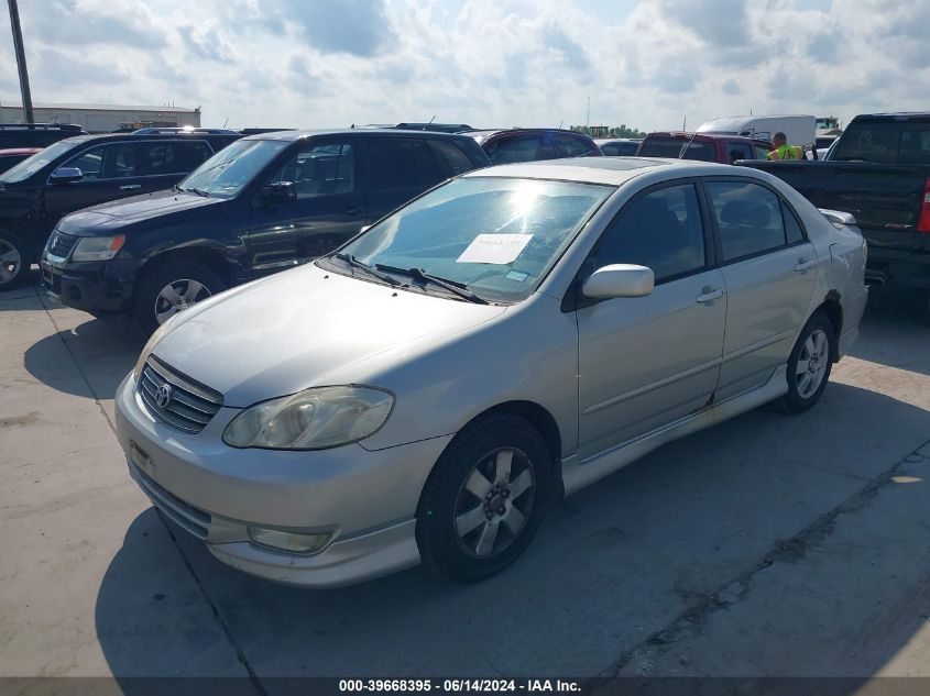 2003 Toyota Corolla S VIN: 2T1BR38E93C100656 Lot: 39668395