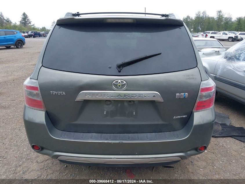 2008 Toyota Highlander Hybrid Limited VIN: JTEEW44A282013021 Lot: 39668412