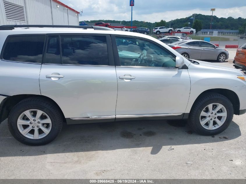 2013 Toyota Highlander Plus/Se VIN: 5TDZK3EH2DS139244 Lot: 39668425