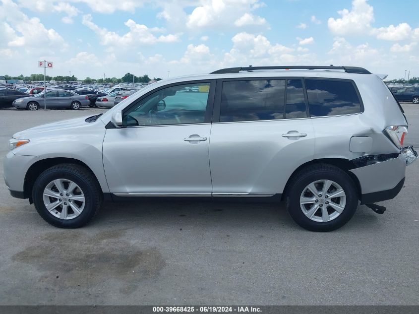 2013 Toyota Highlander Plus/Se VIN: 5TDZK3EH2DS139244 Lot: 39668425