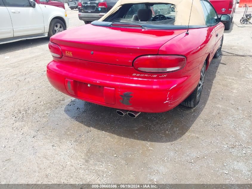 1999 Chrysler Sebring Jx VIN: 3C3EL45H8XT562619 Lot: 39668506