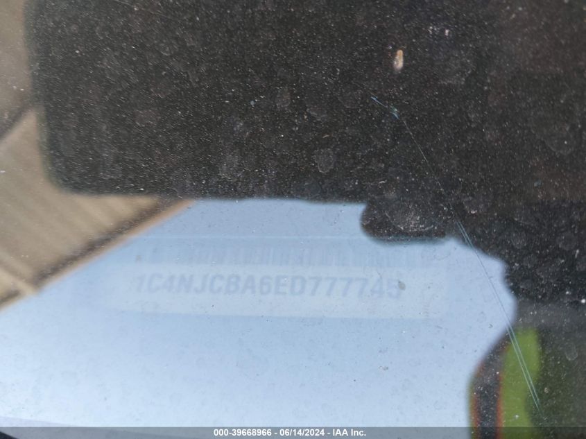 2014 Jeep Compass Sport VIN: 1C4NJCBA6ED777745 Lot: 39668966