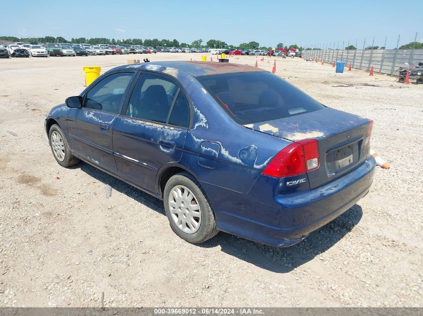 2005 Honda Civic Lx/Lx Se VIN: 2HGES16565H612863 Lot: 39669012