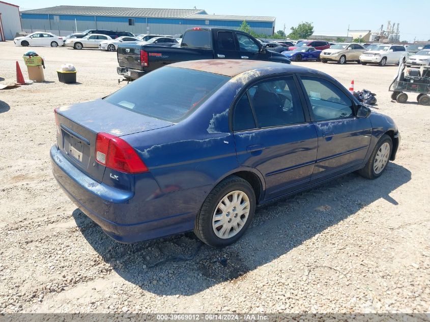 2005 Honda Civic Lx/Lx Se VIN: 2HGES16565H612863 Lot: 39669012