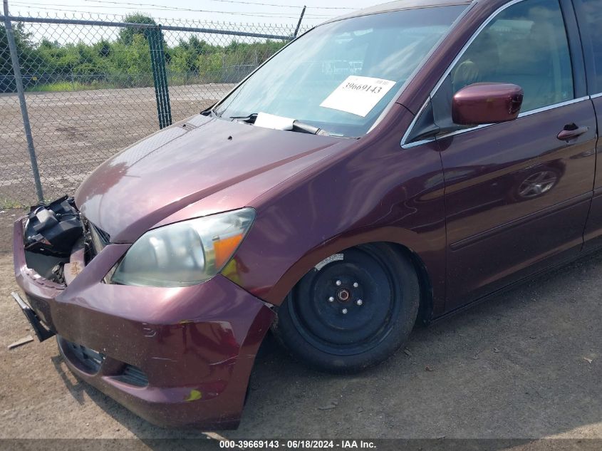 2007 Honda Odyssey Ex-L VIN: 5FNRL386X7B459203 Lot: 39669143