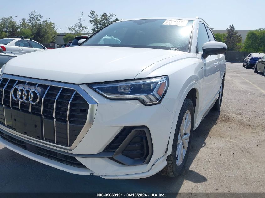 2023 Audi Q3 Premium 45 Tfsi S Line Quattro Tiptronic VIN: WA1DECF30P1049686 Lot: 39669191