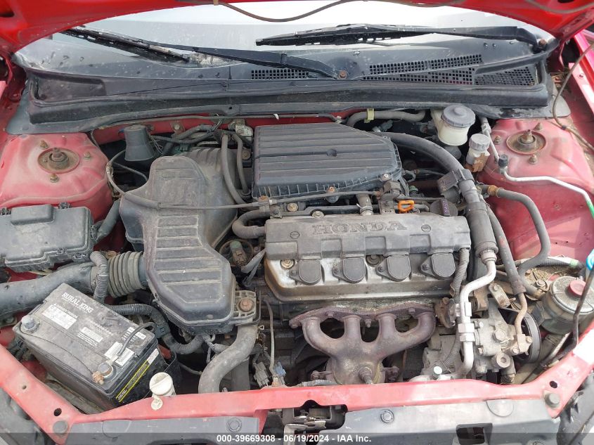 2004 Honda Civic Vp VIN: 1HGEM21144L068580 Lot: 39669308