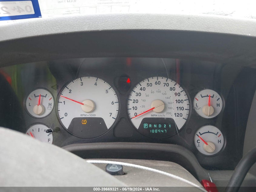 2008 Dodge Ram 1500 St/Slt VIN: 1D7HA18N18S631433 Lot: 39669321