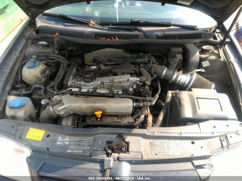 2003 Volkswagen Jetta Gls 1.8T VIN: 3VWSE69M83M161505 Lot: 39669394