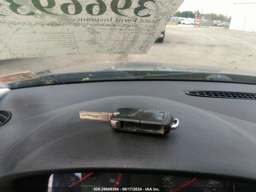 2003 Volkswagen Jetta Gls 1.8T VIN: 3VWSE69M83M161505 Lot: 39669394