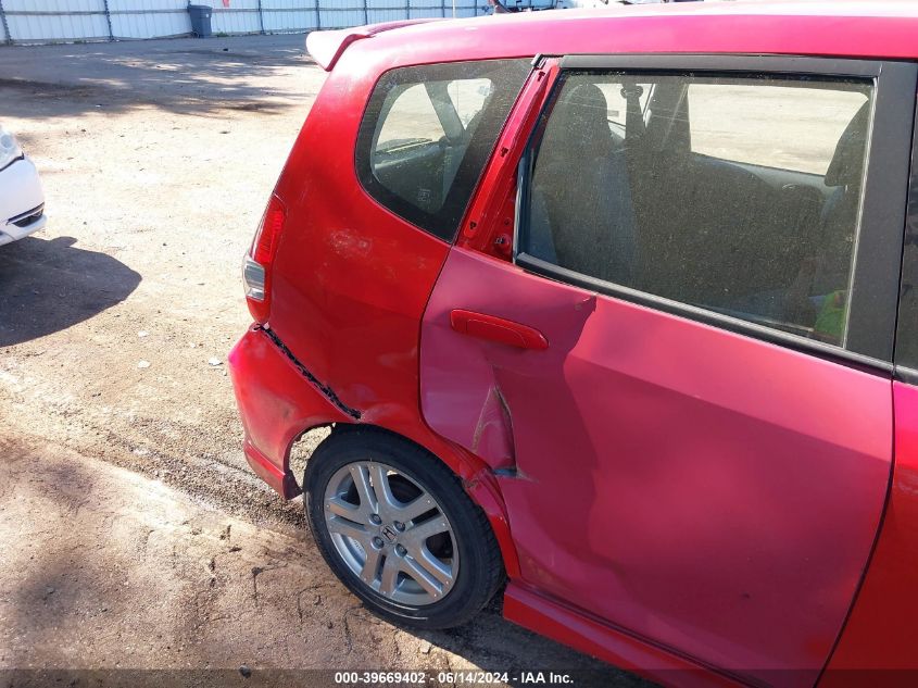 2007 Honda Fit Sport VIN: JHMGD38657S031366 Lot: 39669402
