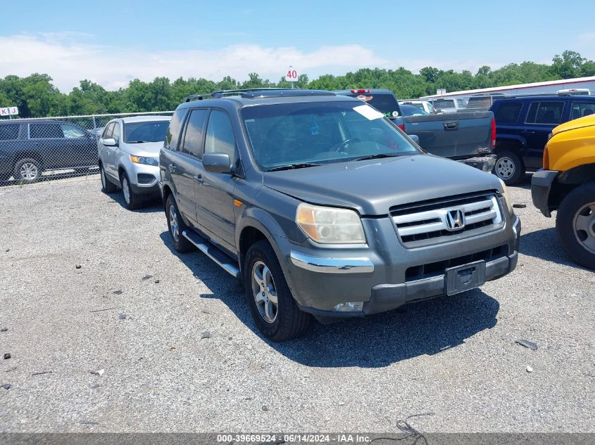 2007 Honda Pilot Ex-L VIN: 5FNYF18667B018529 Lot: 39669524