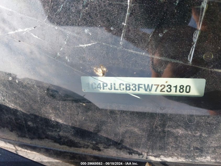 2015 Jeep Cherokee Latitude Altitude VIN: 1C4PJLCB3FW723180 Lot: 39669563