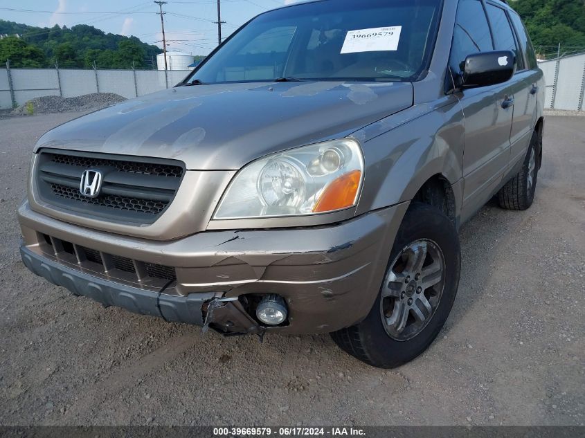 2003 Honda Pilot Ex-L VIN: 2HKYF18573H592463 Lot: 39669579