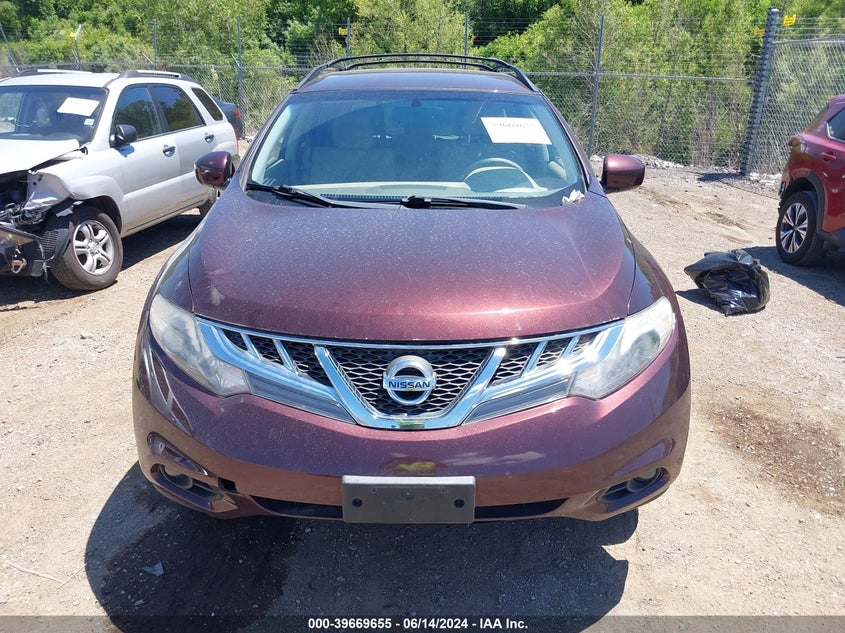 2014 Nissan Murano Sv VIN: JN8AZ1MW4EW518541 Lot: 39669655