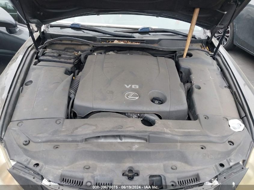 2007 Lexus Is 250 VIN: JTHBK262775026095 Lot: 39670075