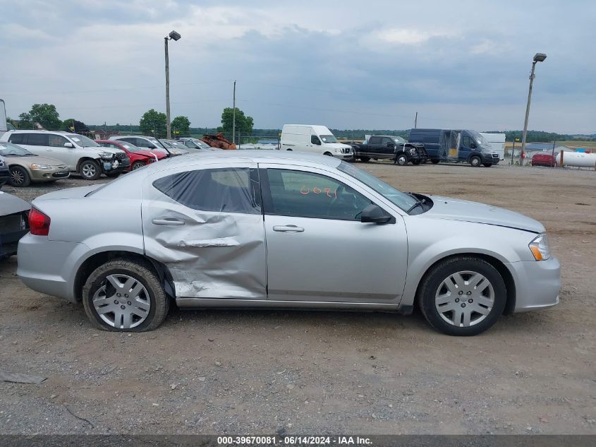 2012 Dodge Avenger Se VIN: 1C3CDZAB3CN142148 Lot: 39670081