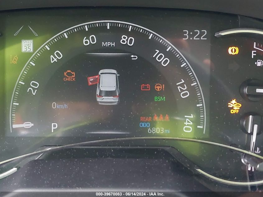 2024 Toyota Rav4 Le VIN: 2T3K1RFV7RW311043 Lot: 39670083