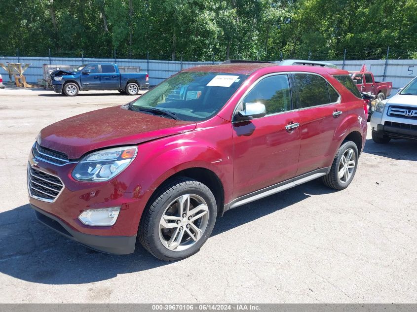 2016 Chevrolet Equinox Ltz VIN: 2GNFLGEK3G6185139 Lot: 39670106