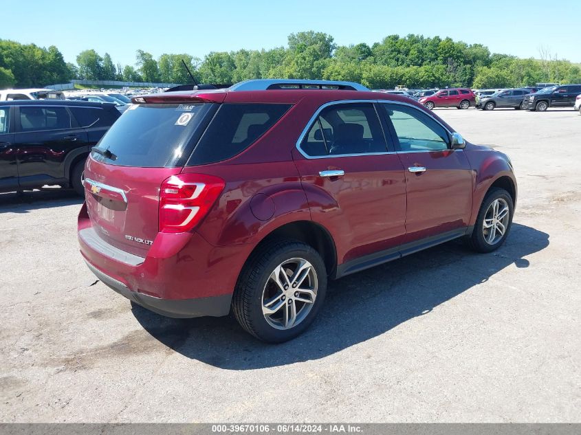 2016 Chevrolet Equinox Ltz VIN: 2GNFLGEK3G6185139 Lot: 39670106