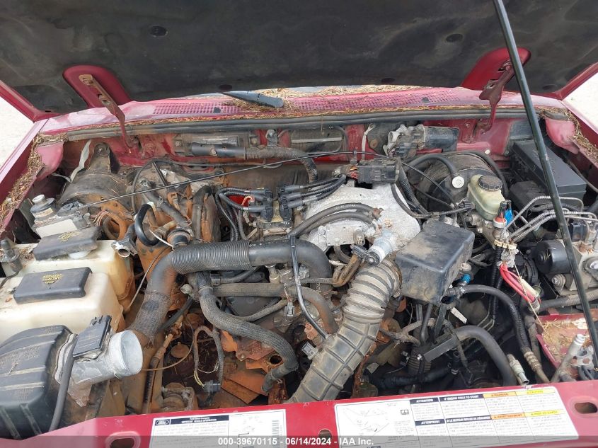 1998 Ford Ranger Splash/Xl/Xlt VIN: 1FTYR14U8WPA76495 Lot: 39670115