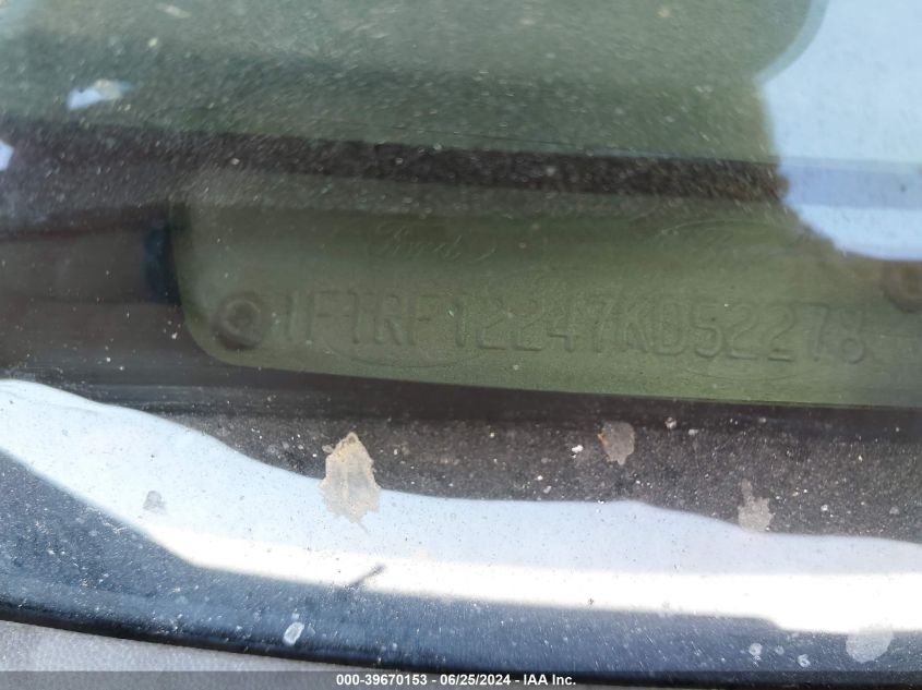 2007 Ford F150 VIN: 1FTRF12247KD52278 Lot: 39670153