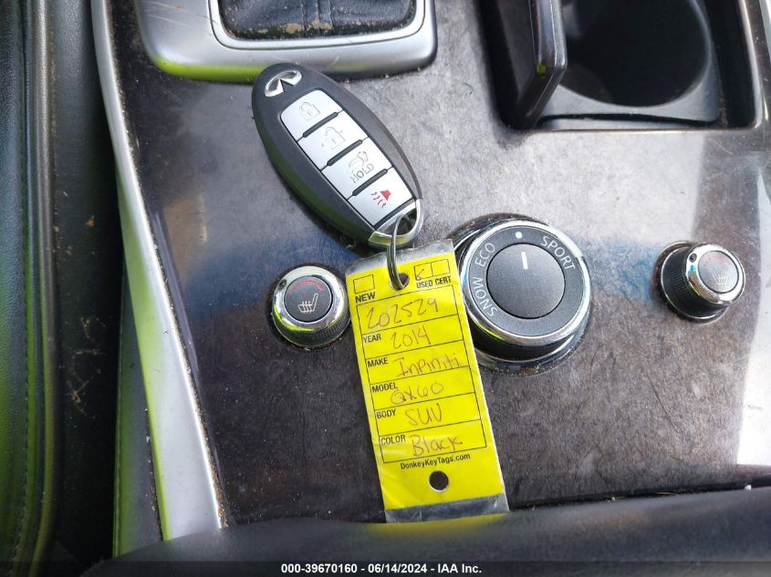 2014 Infiniti Qx60 VIN: 5N1AL0MN2EC555325 Lot: 39670160