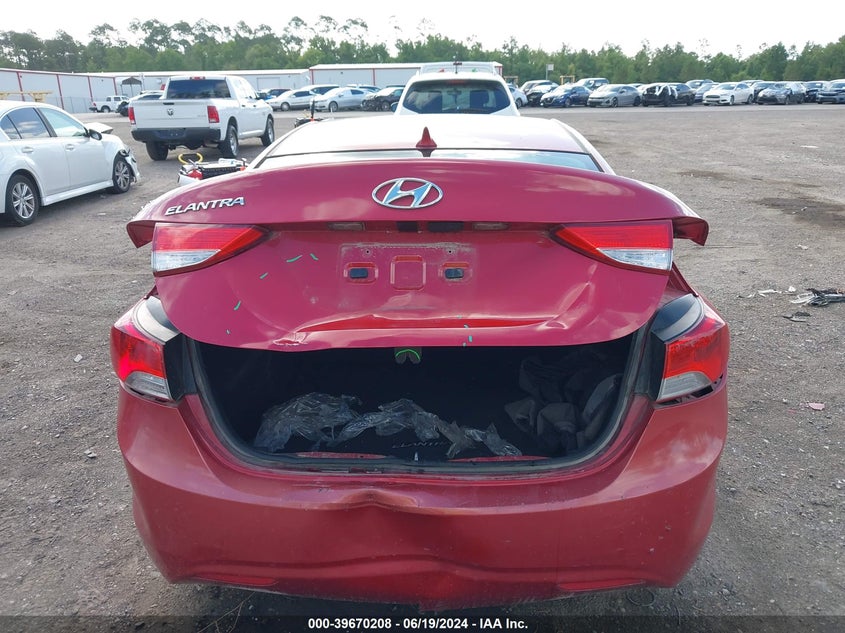 2013 Hyundai Elantra Gls VIN: KMHDH4AE0DU975975 Lot: 39670208