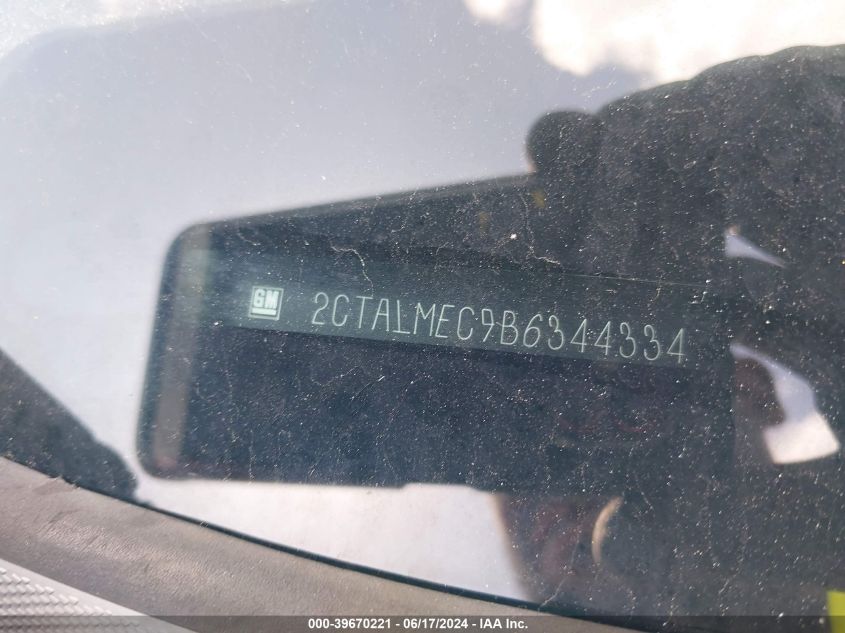 2011 GMC Terrain Sle-1 VIN: 2CTALMEC9B6344334 Lot: 39670221