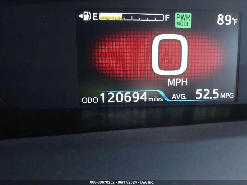 2022 Toyota Prius Le VIN: JTDKAMFU0N3154575 Lot: 39670252