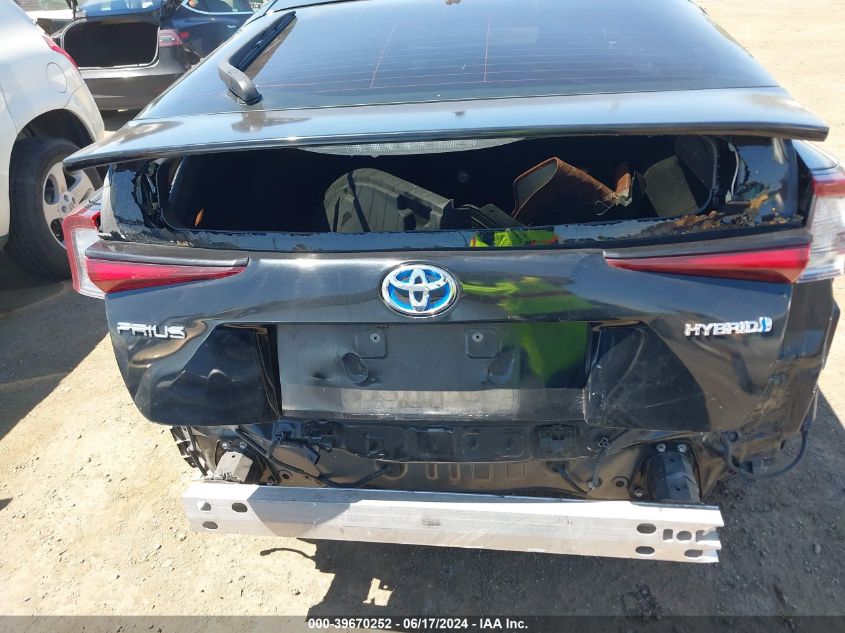 2022 Toyota Prius Le VIN: JTDKAMFU0N3154575 Lot: 39670252