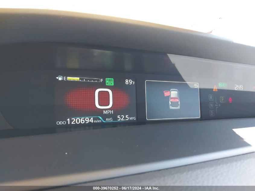 2022 Toyota Prius Le VIN: JTDKAMFU0N3154575 Lot: 39670252