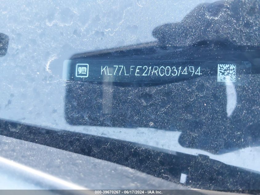 2024 Chevrolet Trax Fwd Sp VIN: KL77LFE21RC031494 Lot: 39670267