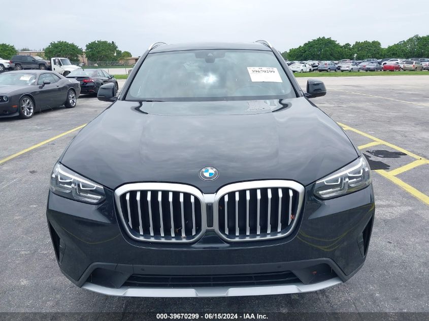 2022 BMW X3 Sdrive30I VIN: WBX47DP0XNN171037 Lot: 39670299