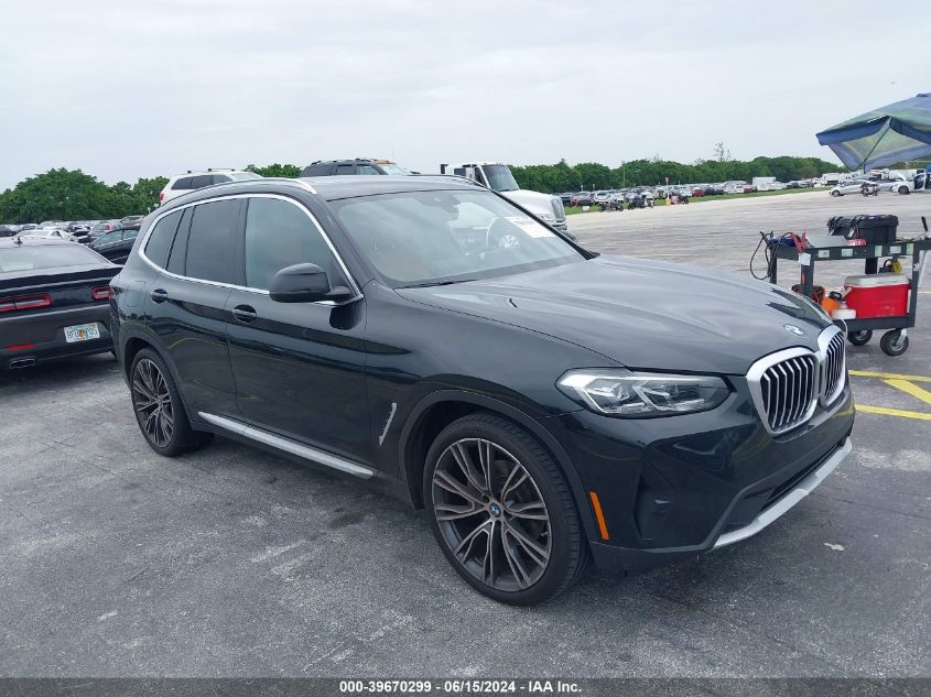 2022 BMW X3 Sdrive30I VIN: WBX47DP0XNN171037 Lot: 39670299