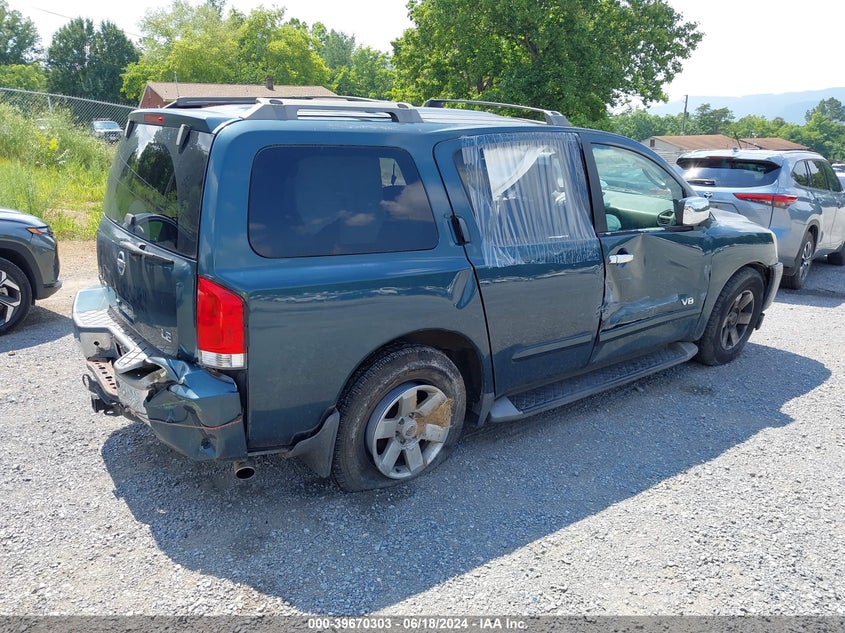 2005 Nissan Armada Le VIN: 5N1AA08B05N732609 Lot: 39670303