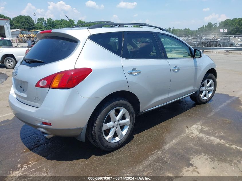 2009 Nissan Murano Sl VIN: JN8AZ18U69W013177 Lot: 39670307