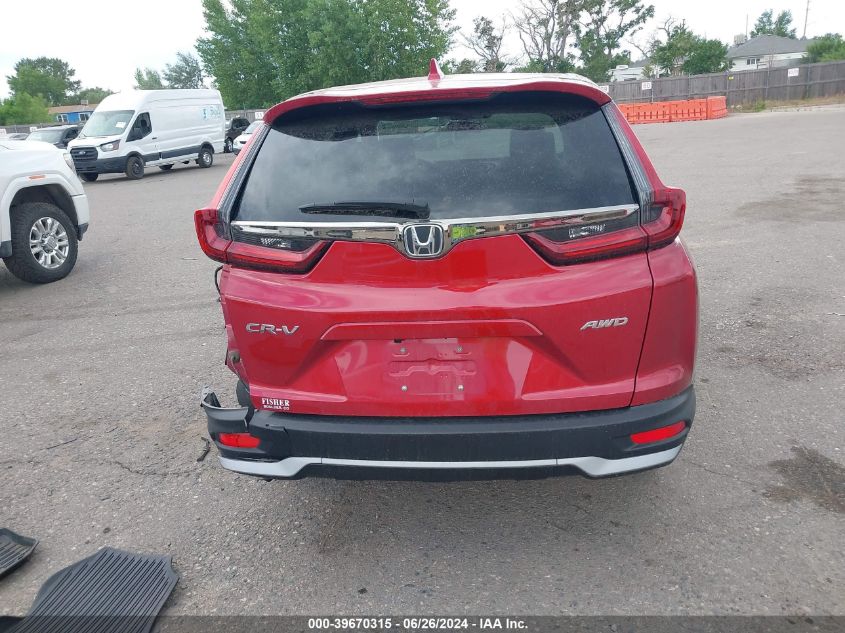 2022 Honda Cr-V Awd Ex VIN: 2HKRW2H55NH652446 Lot: 39670315
