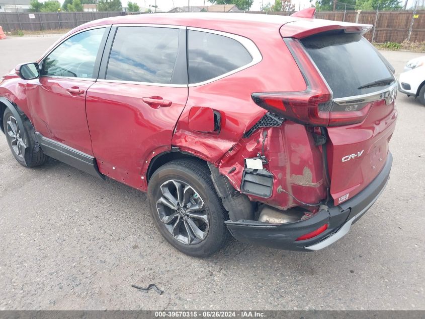 2022 Honda Cr-V Awd Ex VIN: 2HKRW2H55NH652446 Lot: 39670315